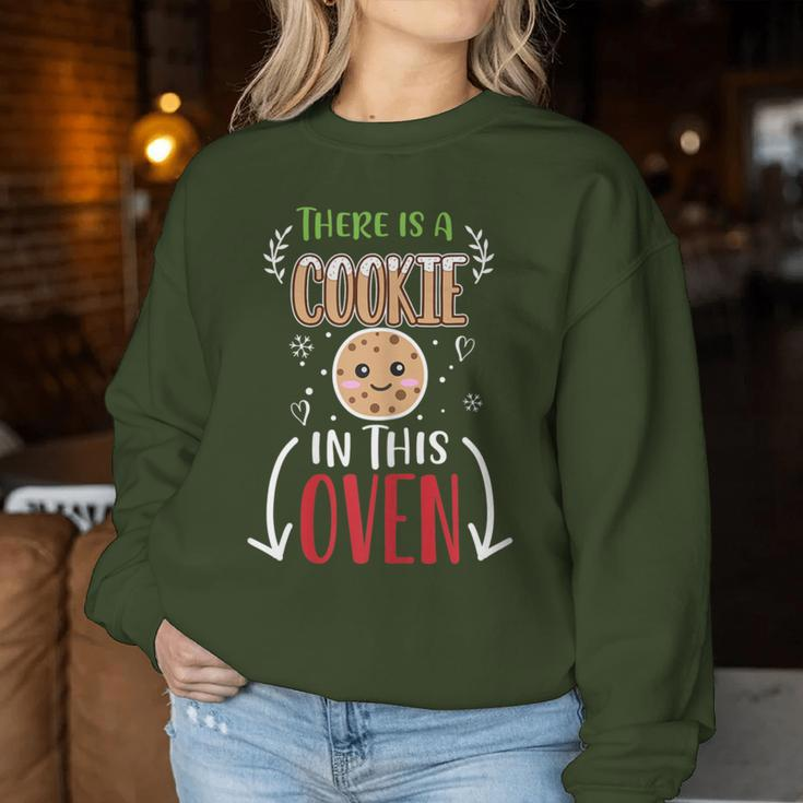 Cookie Christmas Matching Pregnancy Announcement Women Sweatshirt Funny Gifts