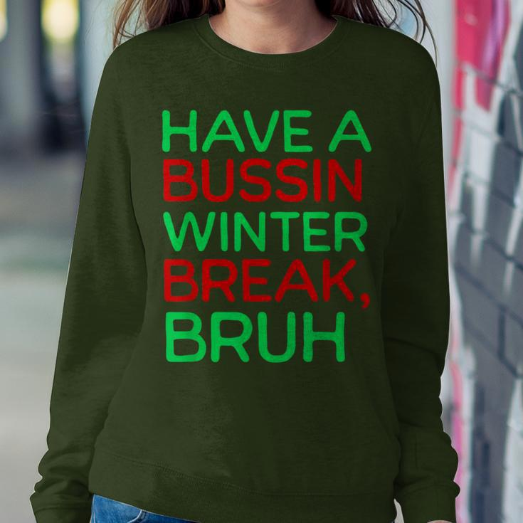 Winter Break Christmas Teacher Last Days School Xmas Women Sweatshirt Funny Gifts
