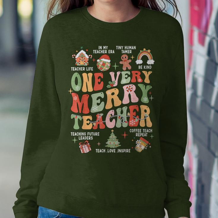 Xmas Holiday Very Merry Teacher Women Sweatshirt Unique Gifts