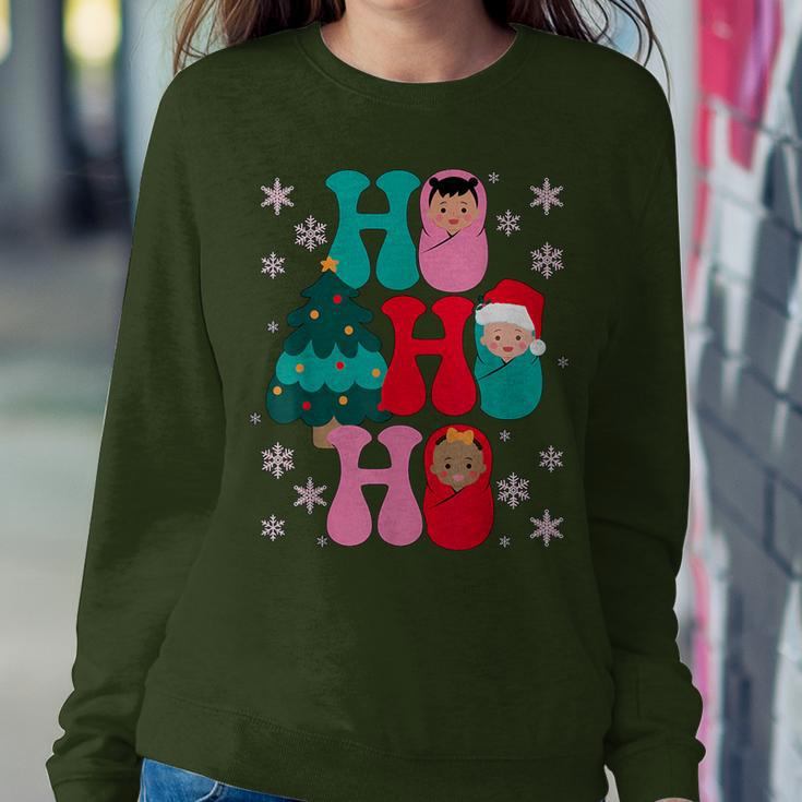 Ho Ho Ho Labor And Delivery Nurse Christmas Mother Baby Women Sweatshirt Funny Gifts