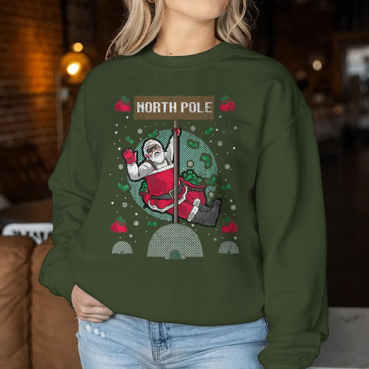 North Pole Dancer Pole Dancing Santa Claus Ugly Christmas Women Sweatshirt Unique Gifts