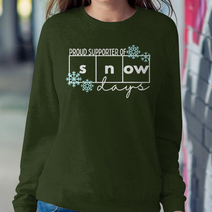 Proud Supporter Of Snow Days Teacher Christmas Women Sweatshirt Unique Gifts