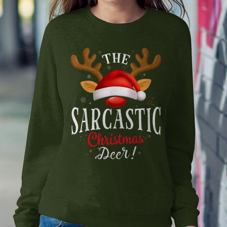 Sarcastic Christmas Deer Pjs Xmas Family Matching Women Sweatshirt Unique Gifts