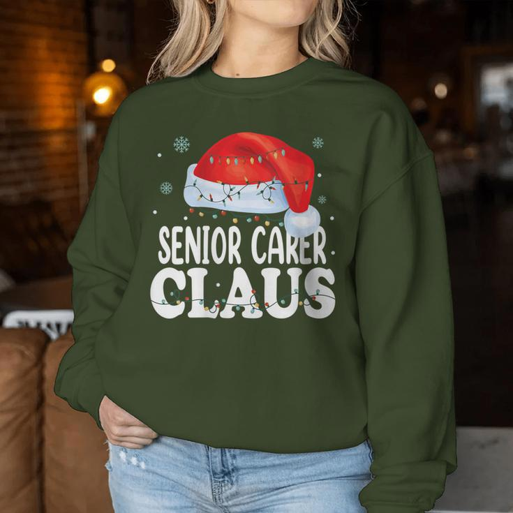 Senior Carer Santa Claus Christmas Matching Costume Women Sweatshirt Funny Gifts