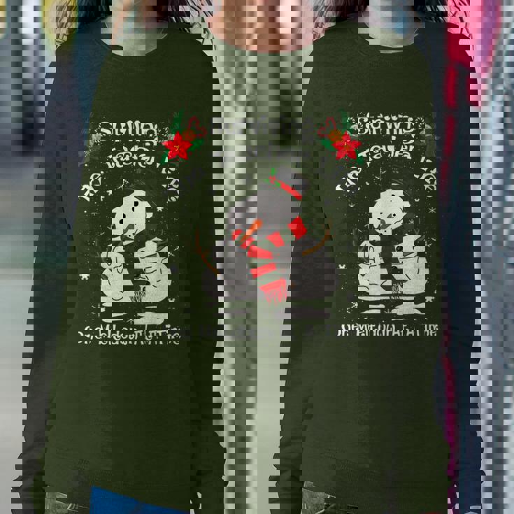 Surviving The Teacher Lifes One Meltdown At A Time Christmas Women Sweatshirt Unique Gifts