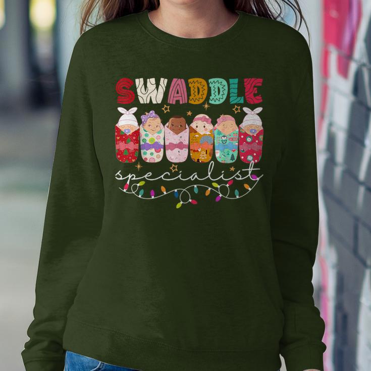 Swaddle Specialist Nicu Mother Baby Nurse Icu Picu Christmas Women Sweatshirt Unique Gifts