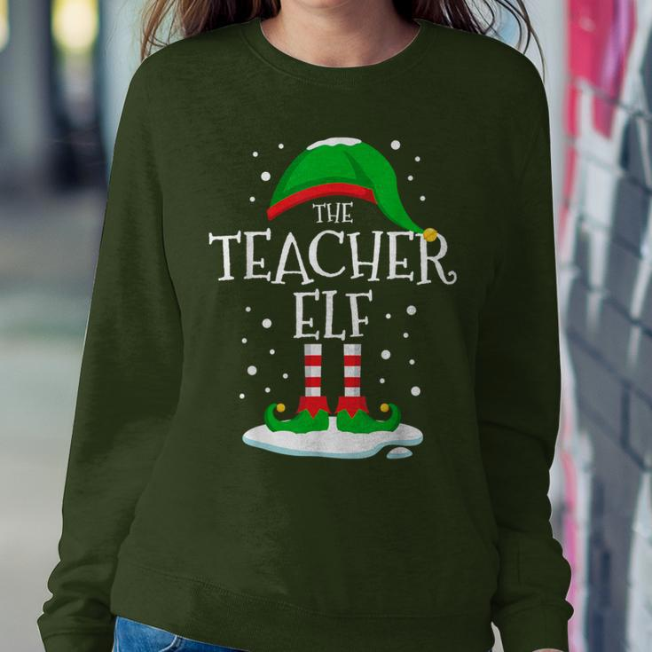 The Teacher Elf Christmas Family Matching Xmas Group Women Sweatshirt Unique Gifts