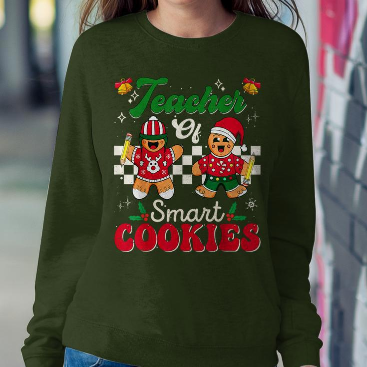 Teacher Of Smart Cookies Gingerbread Christmas Teachers Women Sweatshirt Unique Gifts
