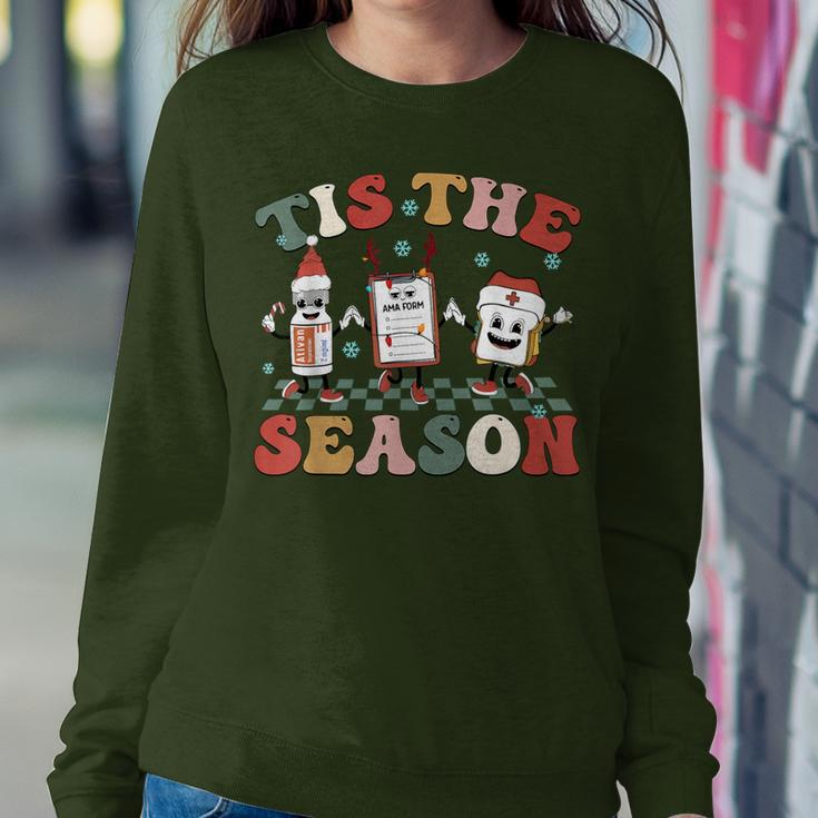 Tis The Season Christmas Pacu Er Icu Critical Care Nurse Women Sweatshirt Unique Gifts