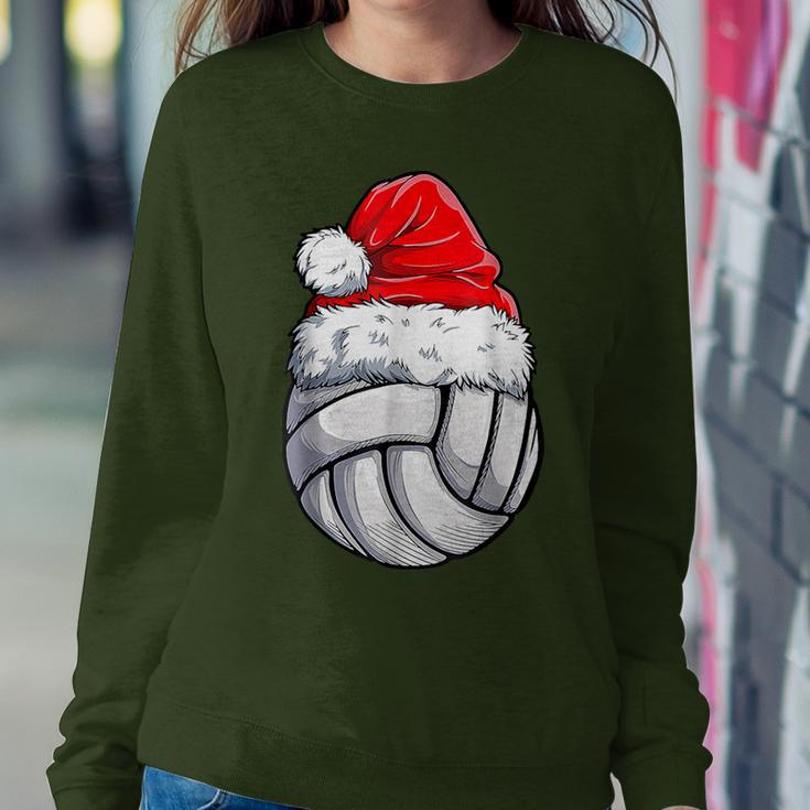 Volleyball Ball Christmas Santa Hat Xmas Sport Women Women Sweatshirt Funny Gifts