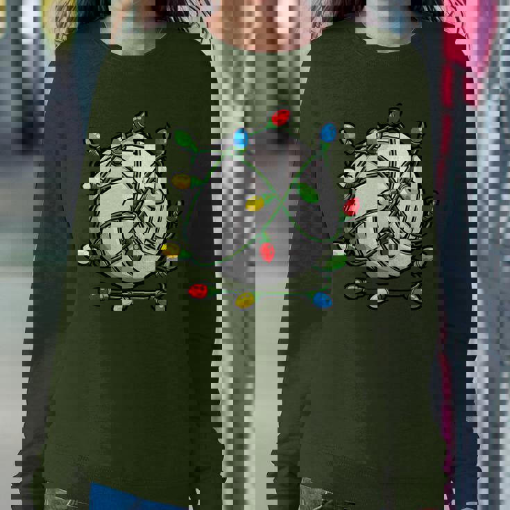 Volleyball Christmas Ball Xmas Lights Girls Boys Sport Women Sweatshirt Unique Gifts