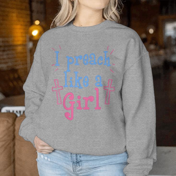 Female Pastor Preach Like A Girl Christmas Women Women Sweatshirt Unique Gifts