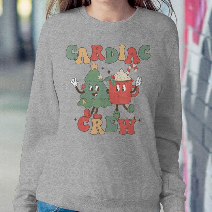 Groovy Cardiac Christmas Crew Christmas Cardiology Echo Tech Women Sweatshirt Funny Gifts