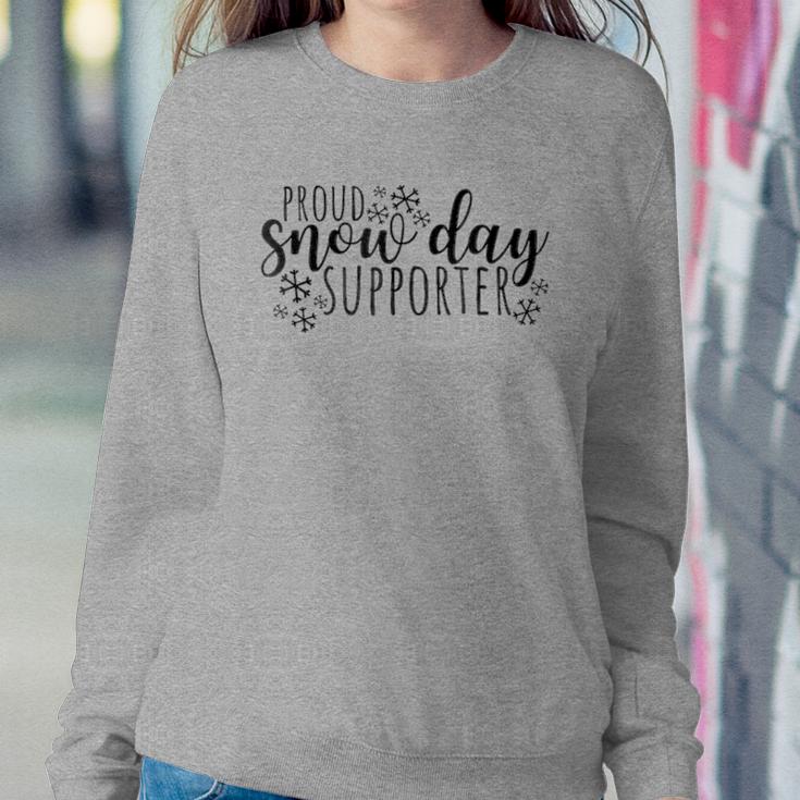 Proud Snow Day Supporter Christmas Teacher Snow Day Women Sweatshirt Funny Gifts
