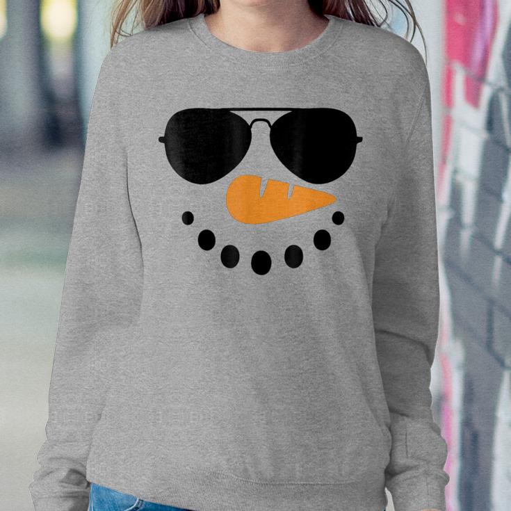 Snowman Face Family Christmas Matching Costume Kid Women Sweatshirt Funny Gifts