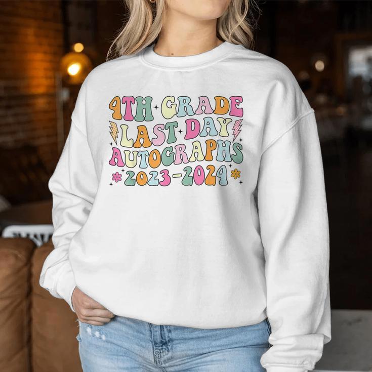 2023-2024 Last Day Of School Autograph 4Th Grade Graduation Women Sweatshirt Unique Gifts