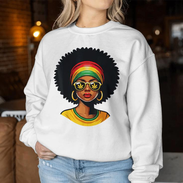 Africa Woman Headscarf Nubian Melanin Popping Black History Women Sweatshirt Personalized Gifts