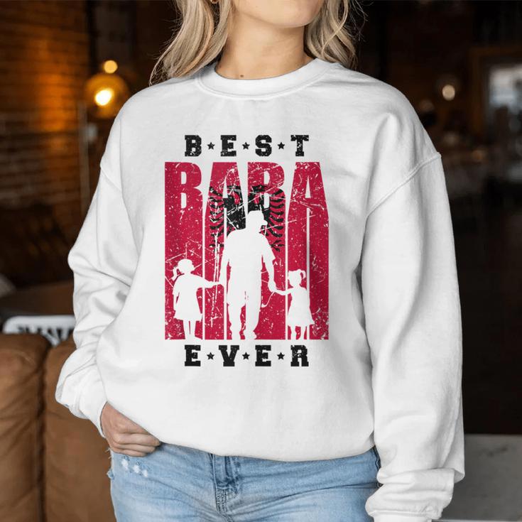 Albania Baba Two Daughters Albanian Dad Of 2 Girls Shqiptar Women Sweatshirt Unique Gifts