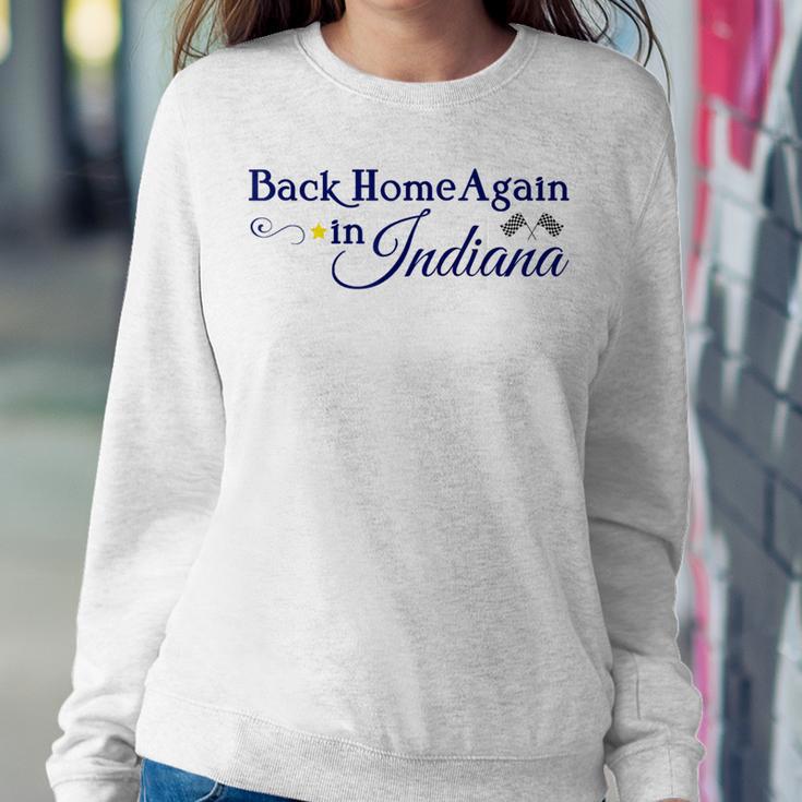 Back Home Again Indiana Checkered FlagWomen Sweatshirt Unique Gifts