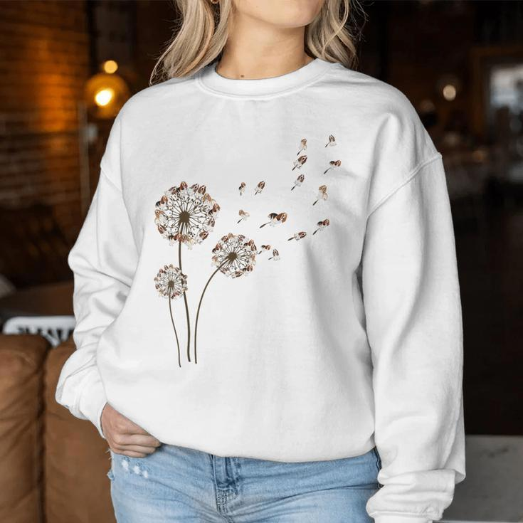 Basset-Hound Dandelion Flower Basshole Dog Mom Women Women Sweatshirt Funny Gifts