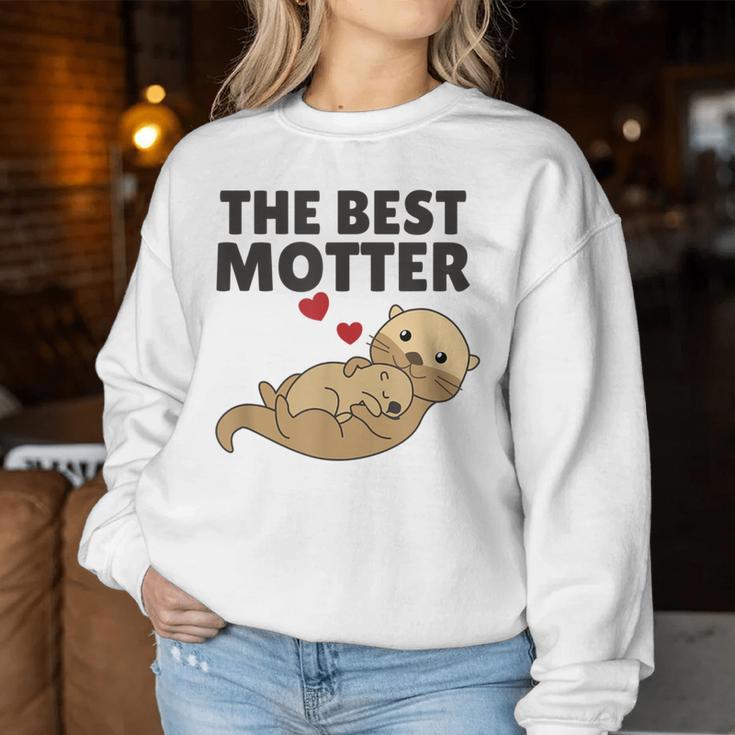 Best Motter Otter Worspiel Für Die Beste Mama Cute Animals Sweatshirt Frauen Lustige Geschenke