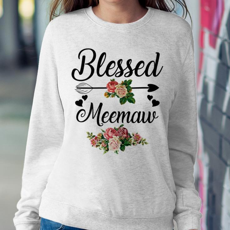 Blessed Meemaw Floral For Mother's Day Women Sweatshirt Unique Gifts