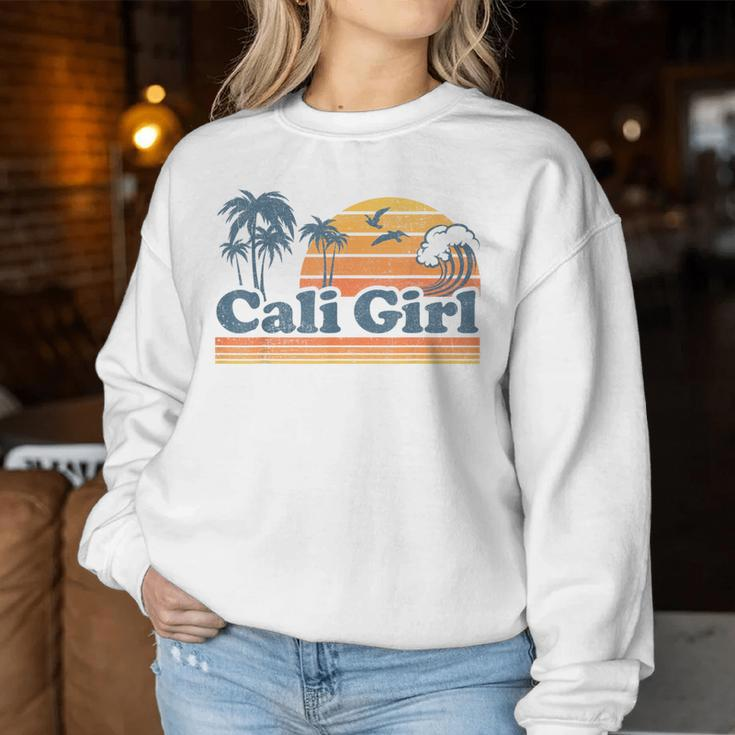 Cali Girl California Beach Summer Vacation Vintage 70S Retro Women Sweatshirt Funny Gifts