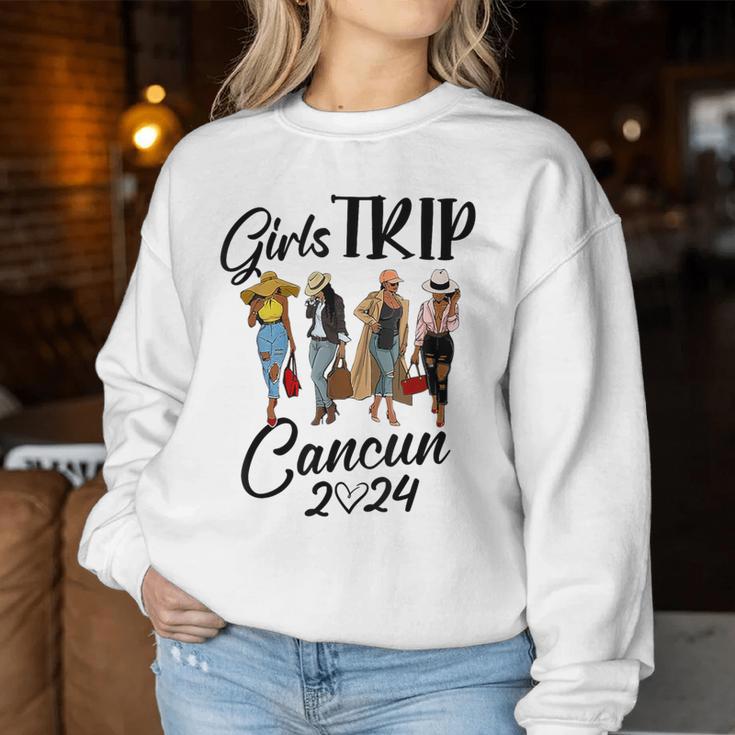 Cancun Girls Trip 2024 Birthday Squad Vacation Party Women Sweatshirt Unique Gifts