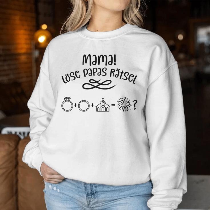 Children's Löse Papas Rätsel Mama Willst Du Papa Heiraten Sweatshirt Frauen Lustige Geschenke