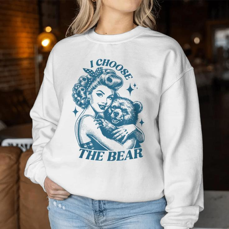 I Choose The Bear Motivational Team Bear Woods Girls Women Women Sweatshirt Unique Gifts