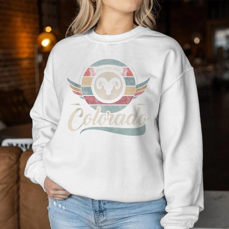 Colorado Vintage State Wild Sheep Retro Sweet Home Boho Women Sweatshirt Unique Gifts