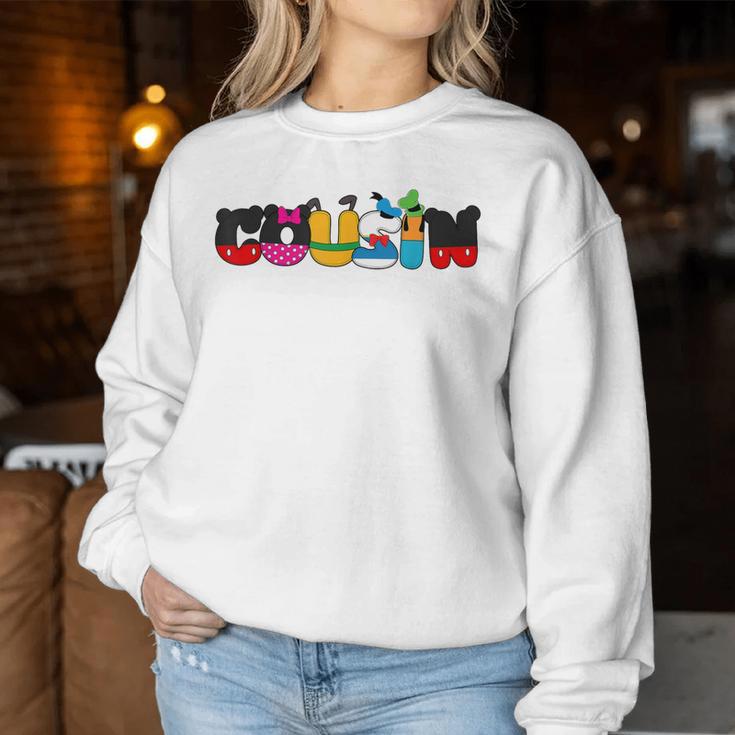 Cousin Of The Birthday Girl Mouse Family Matching Women Sweatshirt Unique Gifts