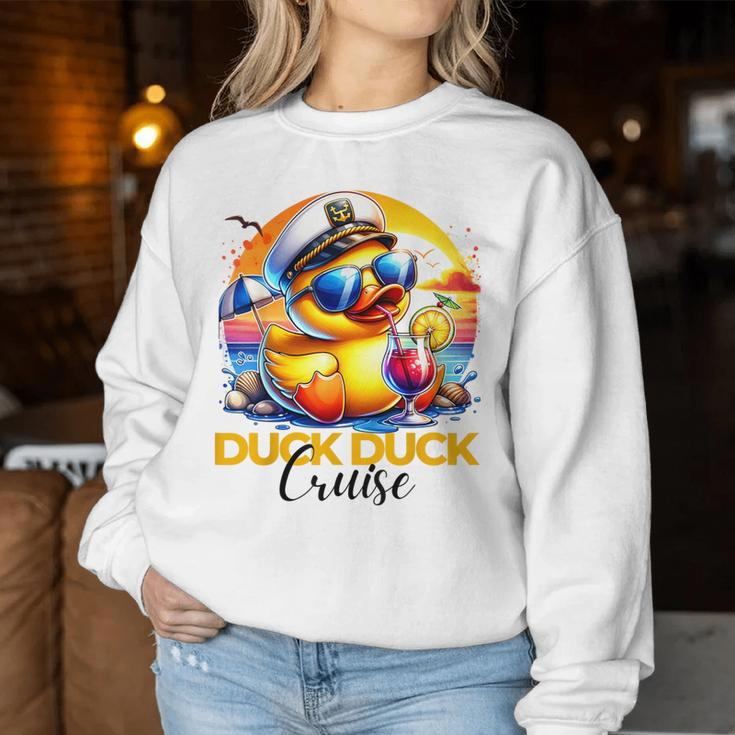 Duck Duck Cruise Family Cruising Matching Group Women Sweatshirt Funny Gifts