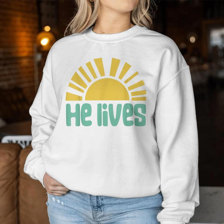 Easter He Lives Christian Family Matching Easter Toddler Women Sweatshirt Unique Gifts