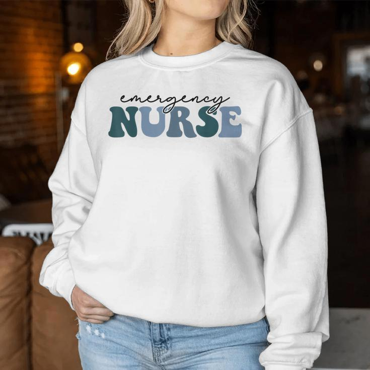 Er Nurse Emergency Room Nurse Nursing School Nurse Week Women Sweatshirt Funny Gifts