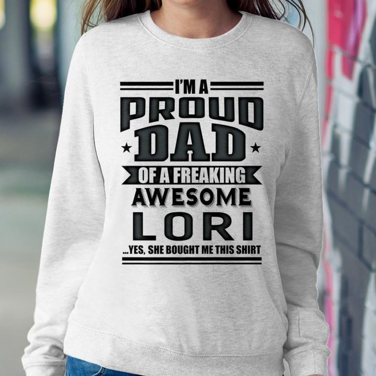 Family Father's Day Dad Daughter Lori Name Men Women Sweatshirt Funny Gifts