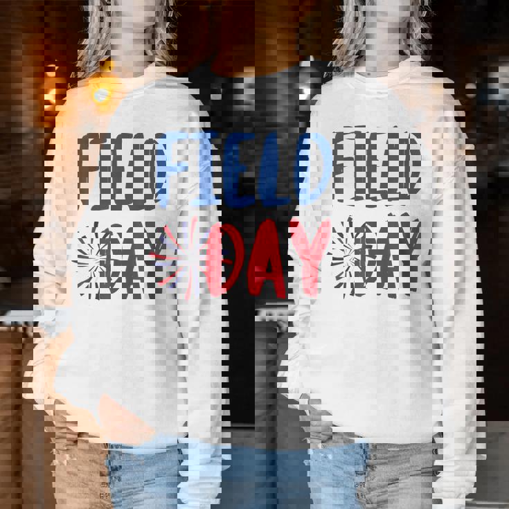 Field Day Red White And Blue Student Teacher Women Sweatshirt Funny Gifts