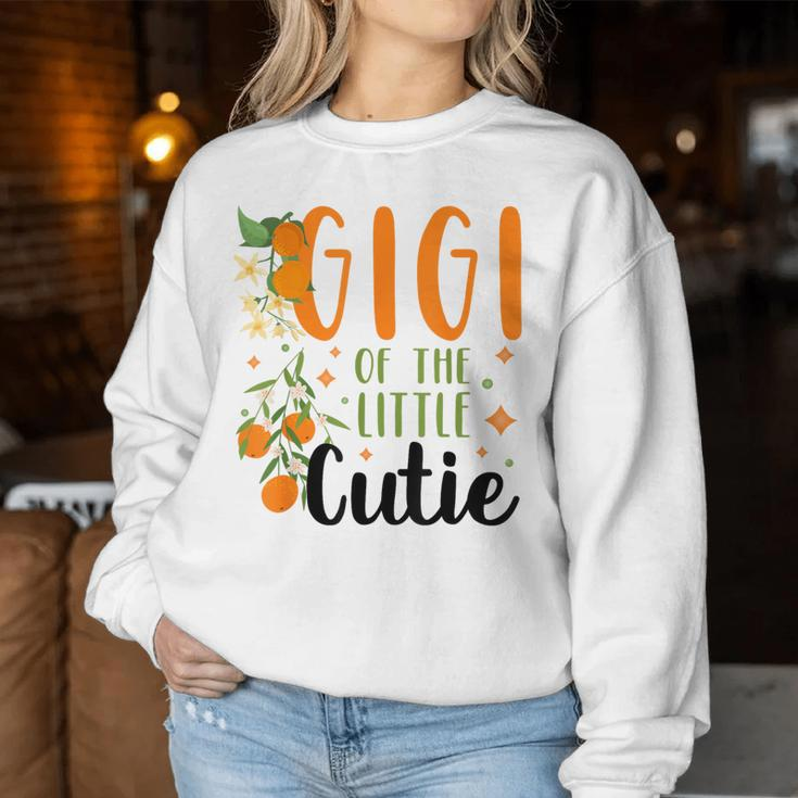Gigi Little Cutie Baby Shower Orange 1St Birthday Party Women Sweatshirt Unique Gifts
