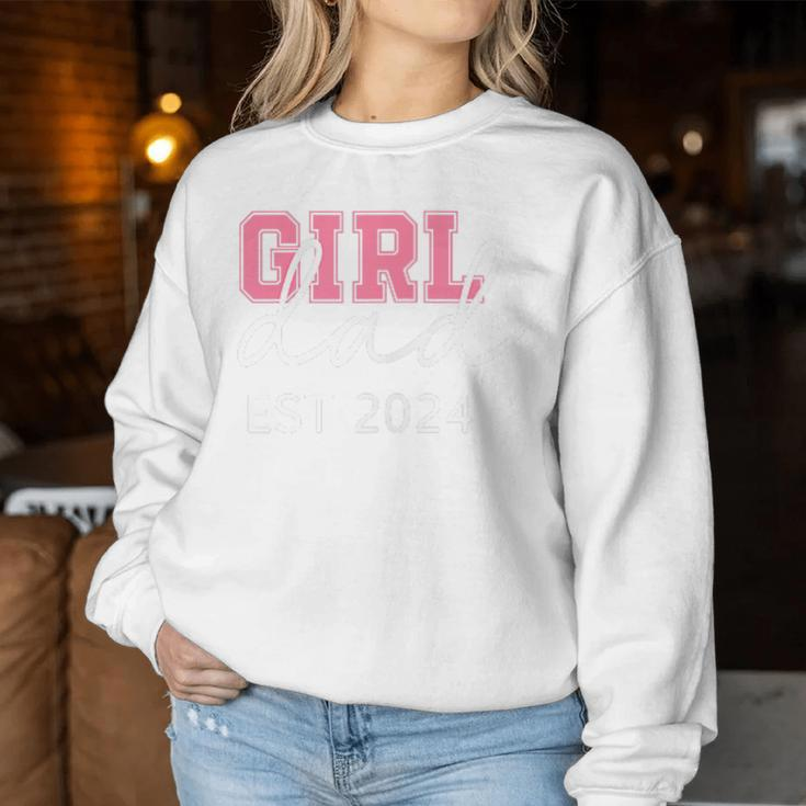 Girl Dad Fathers Day Daddy And Daughter Baby Expect Women Sweatshirt Unique Gifts