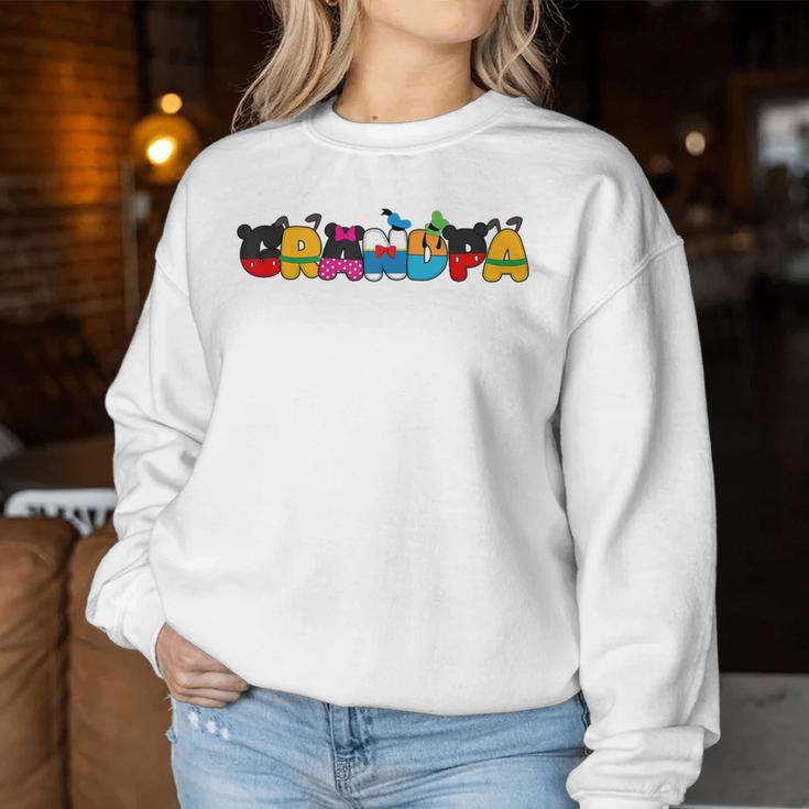 Grandpa Of The Birthday Girl Mouse Family Matching Women Sweatshirt Unique Gifts