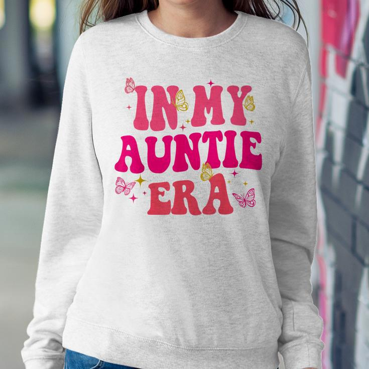 Groovy In My Auntie Era Baby Announcement Aunt Mother's Day Women Sweatshirt Unique Gifts