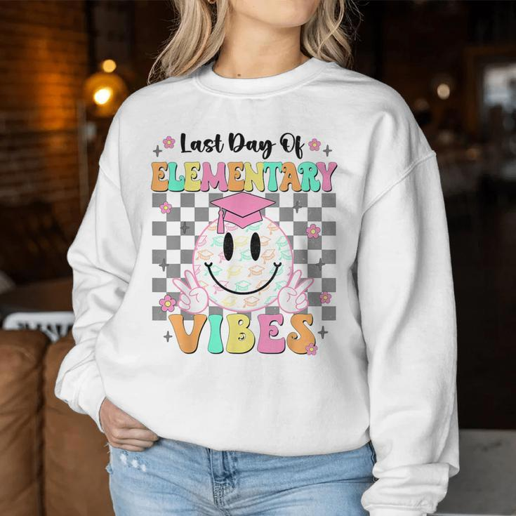 Groovy Last Day Of Elementary Graduation Girls Her Women Sweatshirt Personalized Gifts