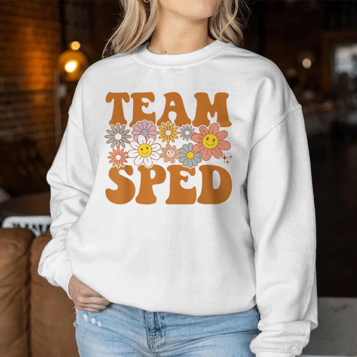 Groovy Squad Team Sped Retro Special Education Ed Teacher Women Sweatshirt Unique Gifts