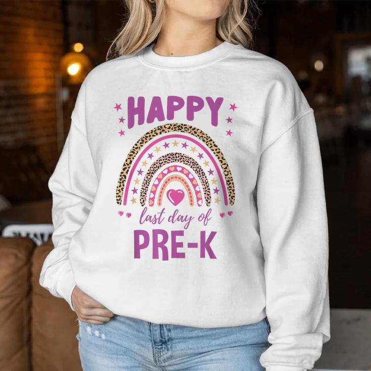 Happy Last Day Of Pre-K Leopard Rainbow Women Sweatshirt Unique Gifts