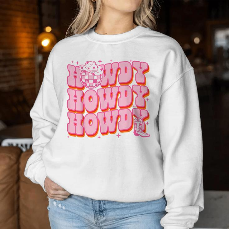 Howdy Southern Western Girl Country Rodeo Pink Cowgirl Women Women Sweatshirt Unique Gifts