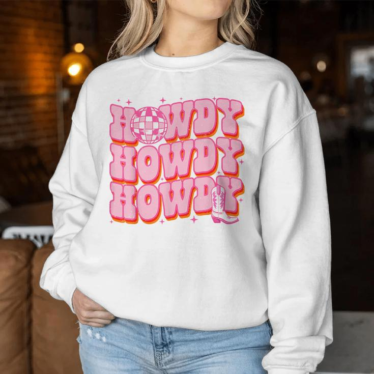 Howdy Southern Western Girl Country Rodeo Pink Cowgirl Women Women Sweatshirt Funny Gifts