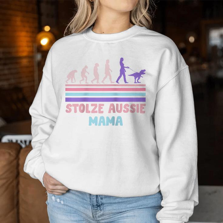 Hundemama Stolze Aussie Mama Australian Shepherd Besitzerin Raglan Sweatshirt Frauen Lustige Geschenke