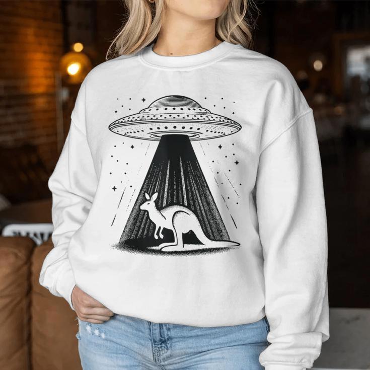 Kangaroo Dad Mom Lover Alien Ufo Women Sweatshirt Unique Gifts