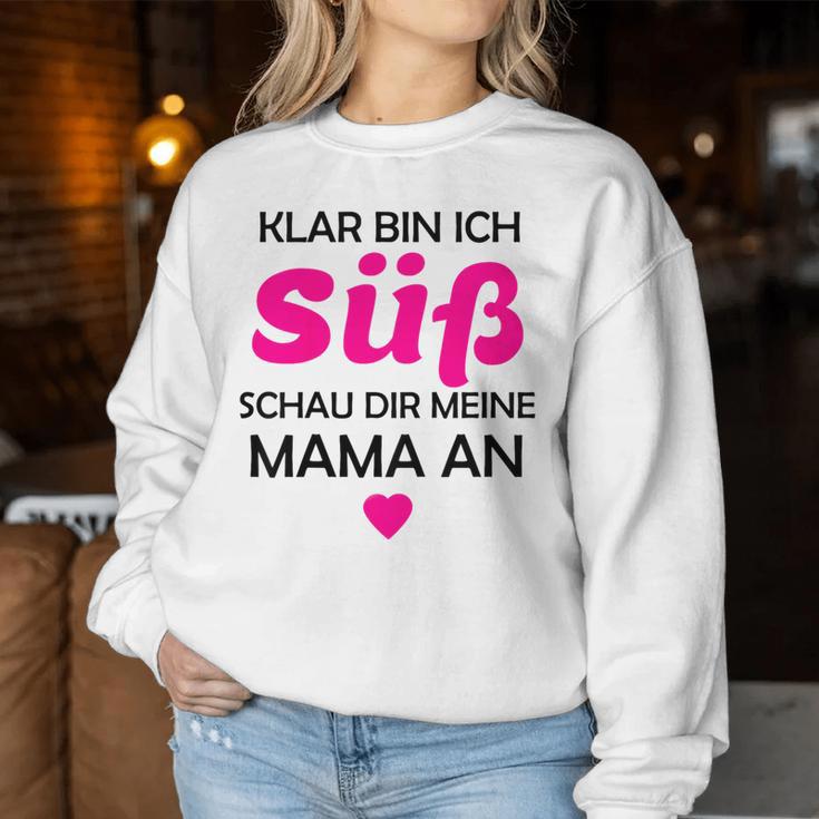 Kinder Klar Bin Ich Süß Schau Dir Meine Mama An Geschenk Sweatshirt Frauen Lustige Geschenke