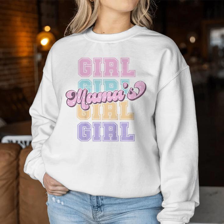 Kinder Süßes Pastellfarbenes Mama's Girl Passend Zu Groovy Mommy And Me Sweatshirt Frauen Lustige Geschenke